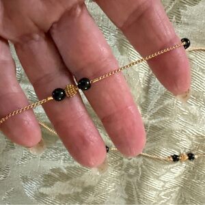 💗Gold Chain Necklace with Black Bead Accents 💗 = 10 for $20 bundle
